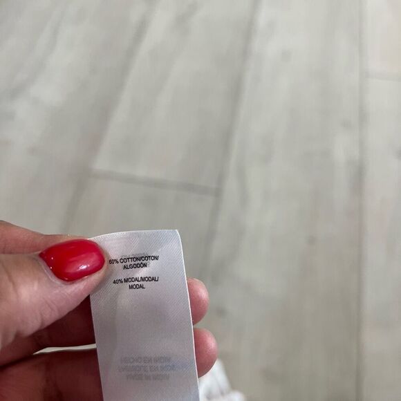 LUCKY BRAND Women's White Square Neck Floral Print Short Sleeve Top size 2XL - Picture 6 of 6